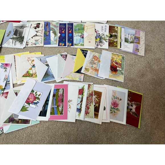 90+‎ New Mixed Greeting Cards & Envelopes Holiday Birthday Get Well Thanks - Picture 5 of 5